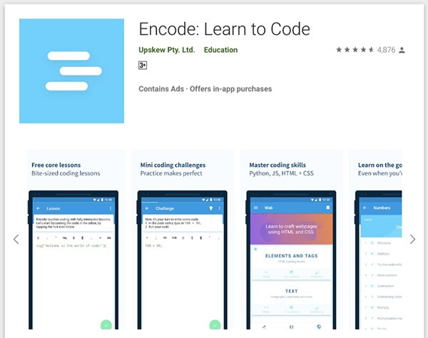 Ứng dụng học code Encode